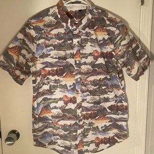 LRG mountain short sleeve button up (Large)